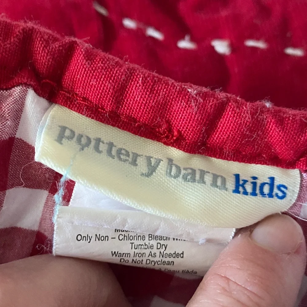 Pottery Barn Kids Red and Green Holiday Quilt